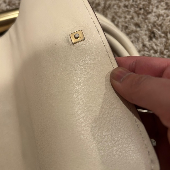 Vintage Gucci Cream Leather Top Handle Shoulder Bag | 90s–Early 2000s - Picture 10 of 16